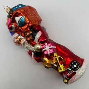 1996 Christopher Radko Toys for All Santa 8" ornament 96-153-1 Red Coat